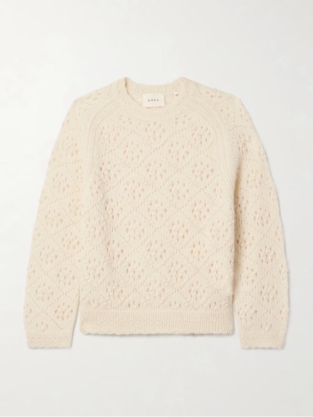 Dôen Emiliana Alpaca wool sweater with pointelle details